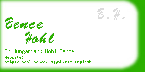 bence hohl business card